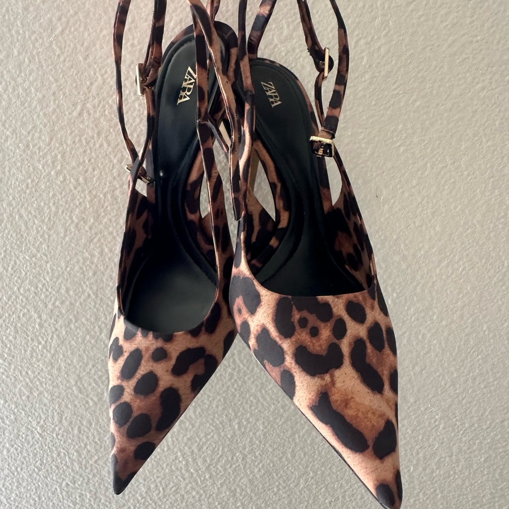 Zara Brown and Black Stiletto Heels